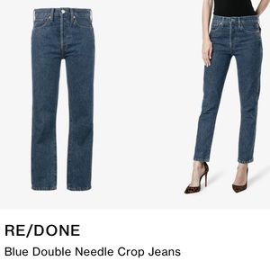 Re/done double needle jeans